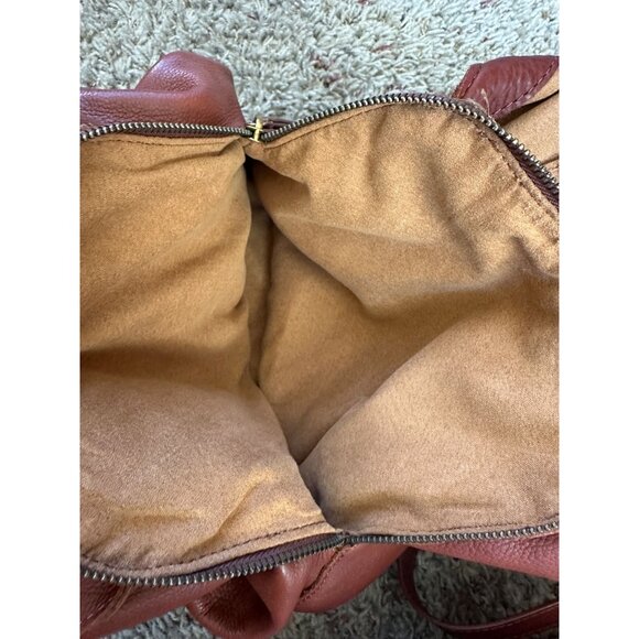 American Leather Co. Womens Brown Leather Shoulder Bag Detachable Straps - Picture 7 of 10